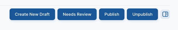 series of buttons, including 'publish'
