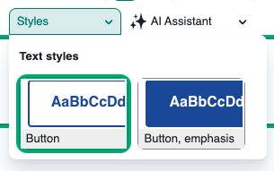 Style menu with two button options.