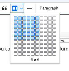Table layout.