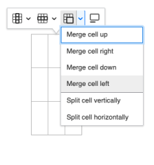 Cell drop down menu.