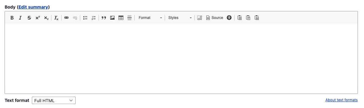 screenshot of a generic What You See Is What You Get content box