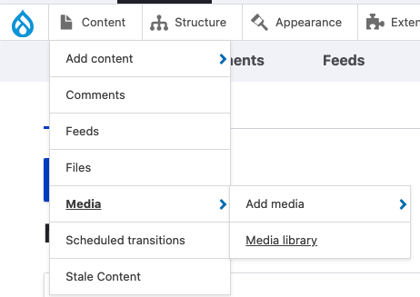 Link path for the media library
