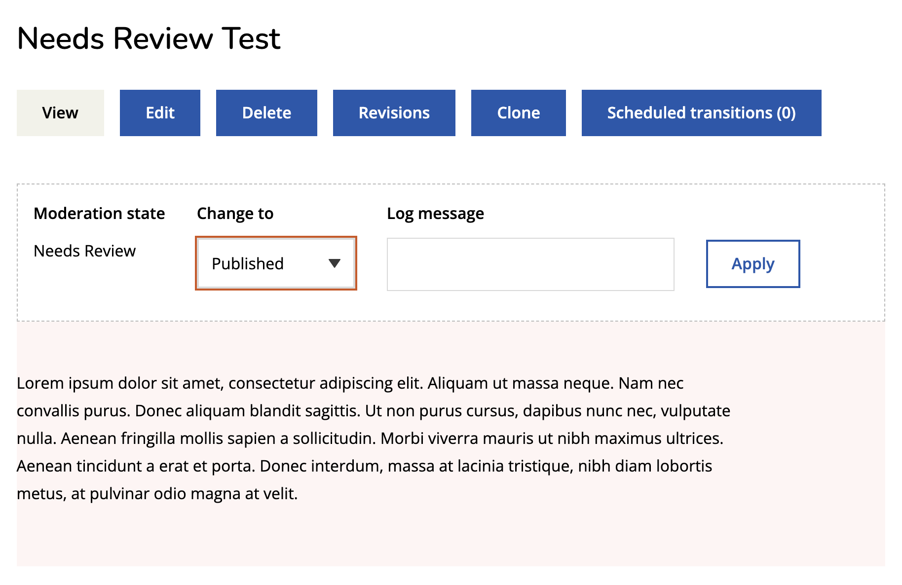 Needs Review Preview Page